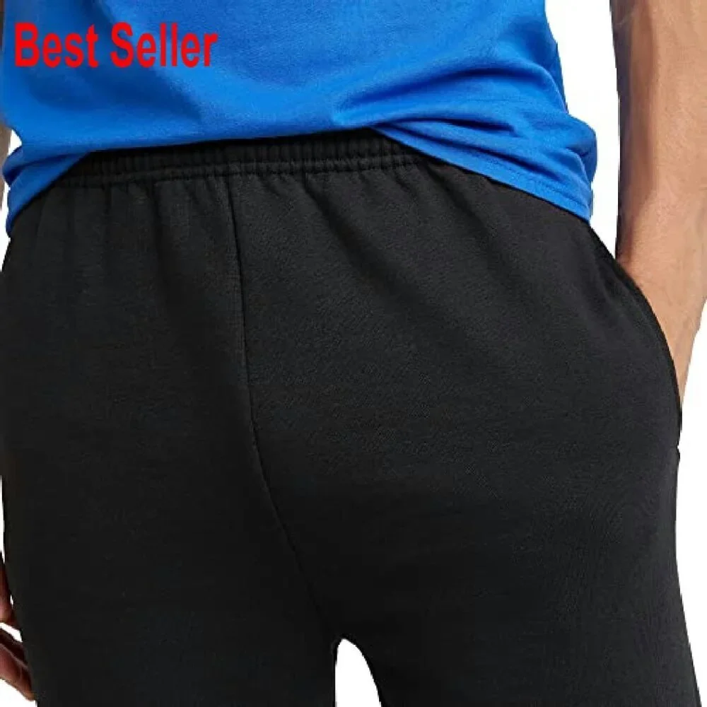 Men's Fleece Sweatpants Relaxed Fit Cinched Cuffs Lounge Athletic Classic